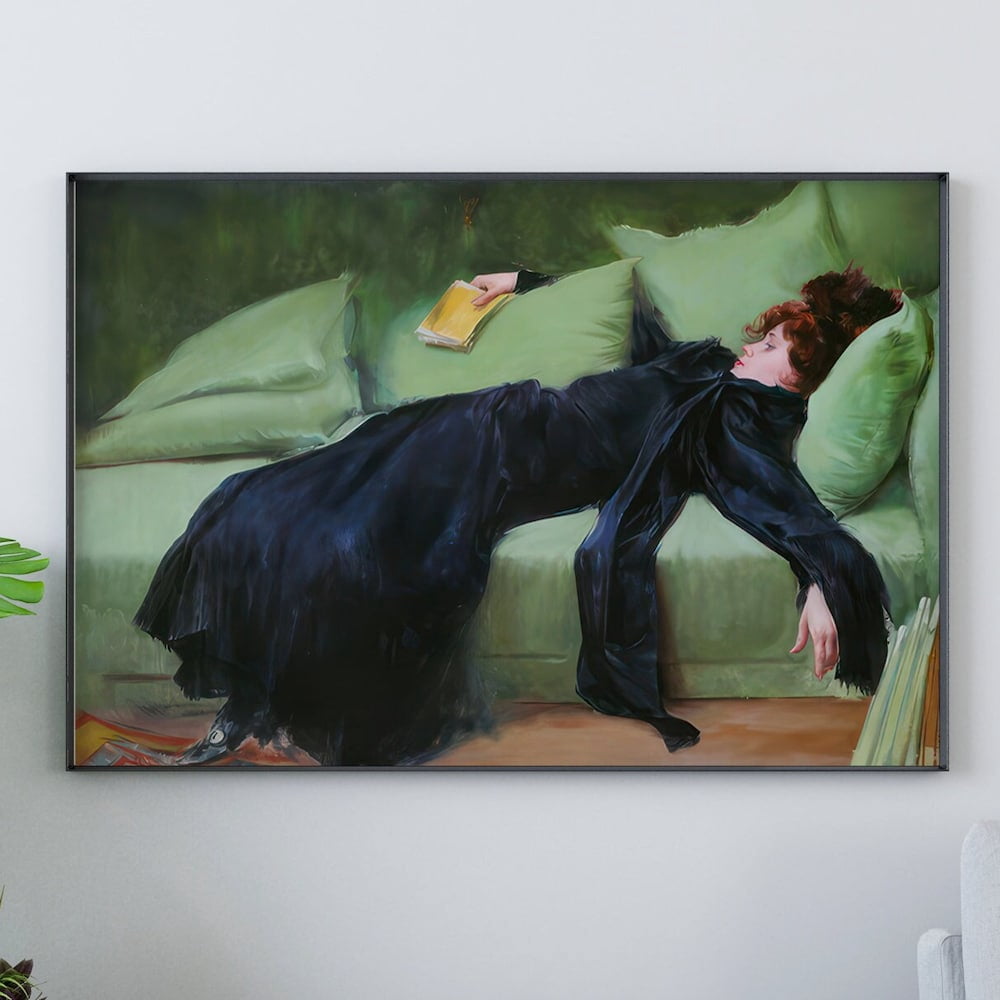 Decadent Young Woman Print, Vintage Wall Art, Decadent Young Woman ...