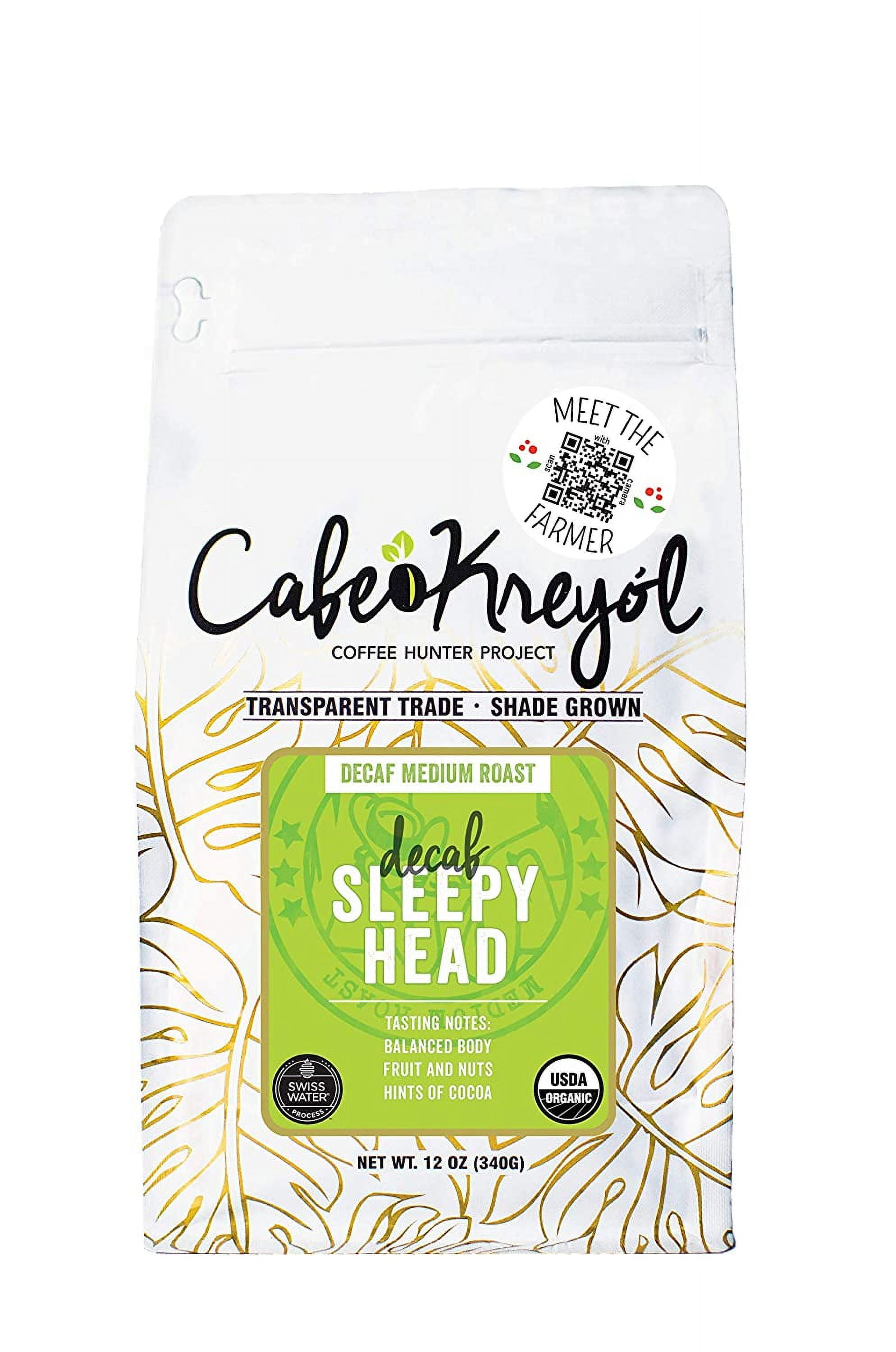 Decaf | 12 oz Made with Medium Roast Whole Bean Coffee USDA Certified ...