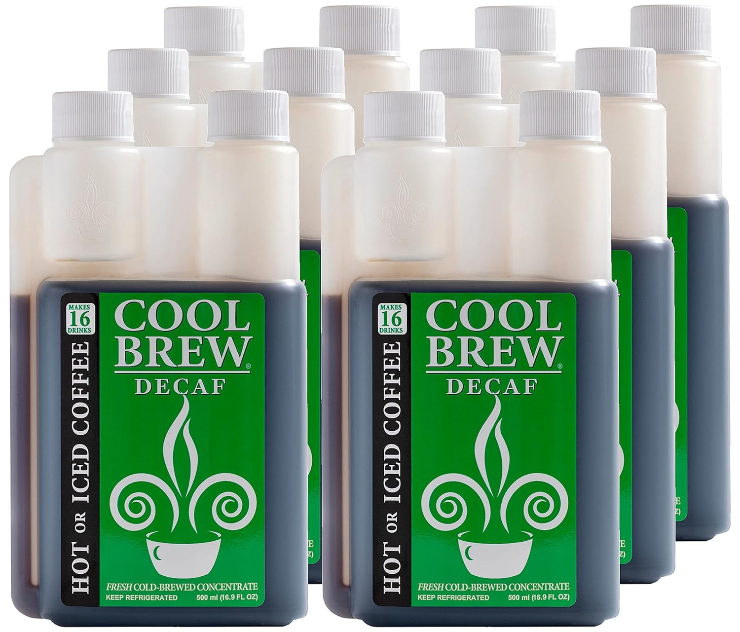 Decaf 6 Pack 16 DRINKS PER BOTTLE Fresh Cold Brew Liquid