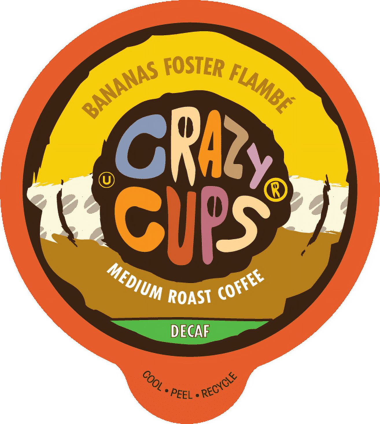 Decaf Banana Foster Flambe Flavored Coffee by Crazy Cups