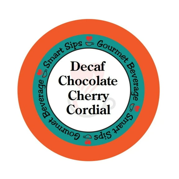 Decaf Chocolate Cherry Cordial Flavored Gourmet Coffee, Single Serve Pods for Keurig K-cup Brewers