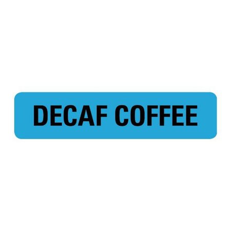 Decaf Coffee Food Service Medical Labels