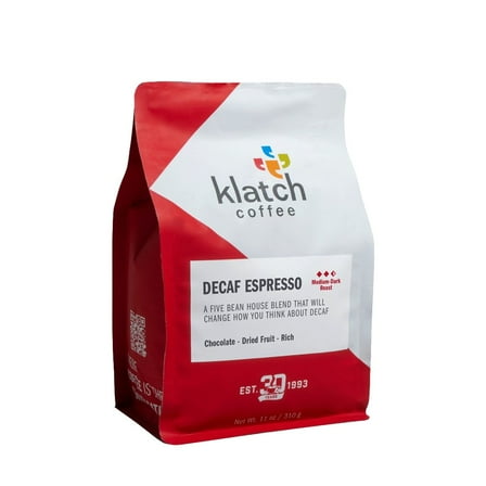 Decaf Espresso - Roasted by Klatch Coffee - Whole Bean Coffee - 310 Gram Bag