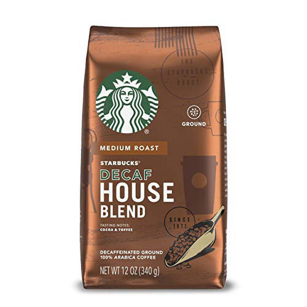 Decaf Ground Coffee — House Blend — 100% Arabica — 1 Bag (12 Oz ...