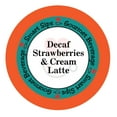 Decaf Strawberries Cream Latte, Decaffeinated Latte Pods for Keurig K