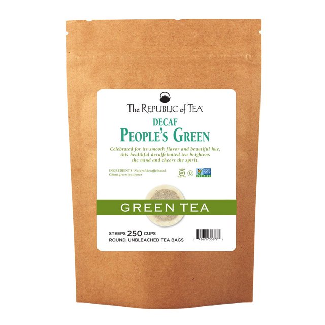 Decaf The People's Green Tea, 250 Tea Bags, Healthy Gourmet AllNatural