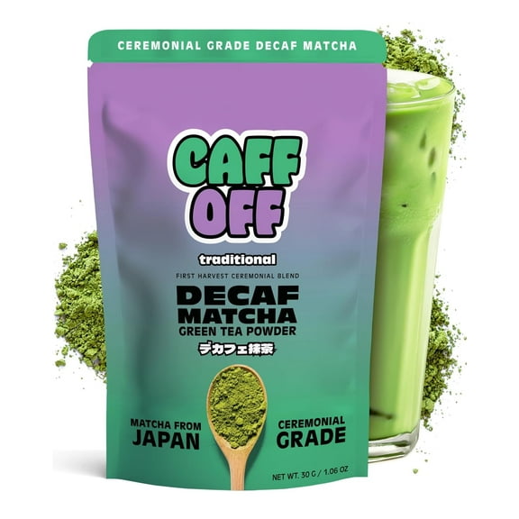 Decaf Traditional Ceremonial Grade Matcha from Japan 1.06 oz Shade Grown, Heavy Metals Tested