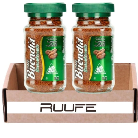 Decaffeinated instant Coffee Buendia 100% Colombian Coffee (2.9oz each) - Cafe Instantaneo Buen dia descafeinado . Cafe Colombiano Colombian Coffee