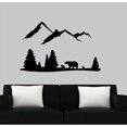 thumbnail image 1 of Decal ~ BEAR Mountain Scene ~ Wall or Window Decal (Black), 1 of 3