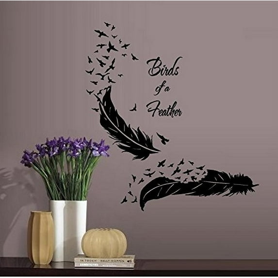 Decal ~ BIRDS OF A FEATHER ~ Wall or Window Decal 22" x 26"