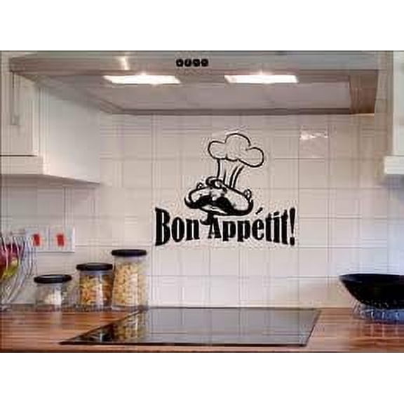 Decal ~ BON APPETIT! #1 ~ WALL DECAL, HOME DECOR 13" X 16"