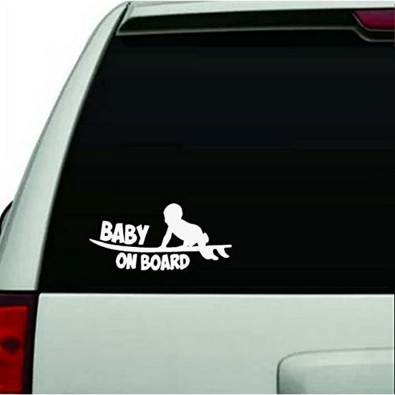 Decal ~ Baby on Board ~ Wall or Window Decal 4" X 8"