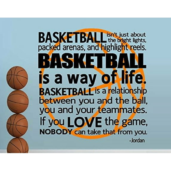 Decal ~ Basketball ~ Subway words, Inspirational, Jordan: Wall Decal