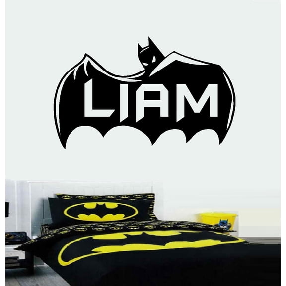 Decal ~ Batman Cape ( Custom Name ) Wall Decal 20" x 32"