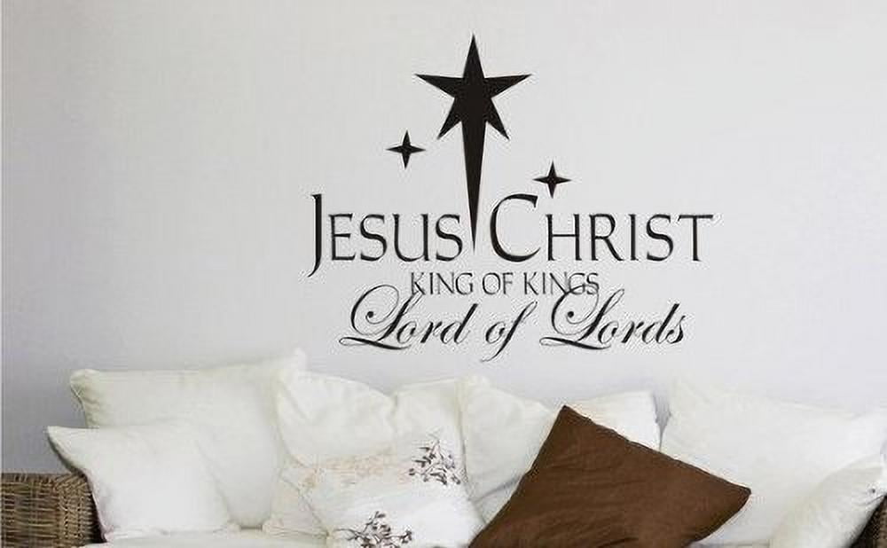 Decal ~ Christmas Decal ~ JESUS CHRIST KING OF KINGS ~ CHRISTMAS WALL ...