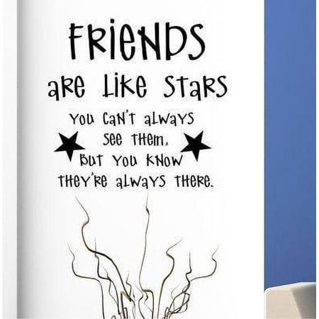 Decal ~ FRIENDS ARE LIKE STARS ~ WALL DECAL, HOME DECOR 13" X 13"