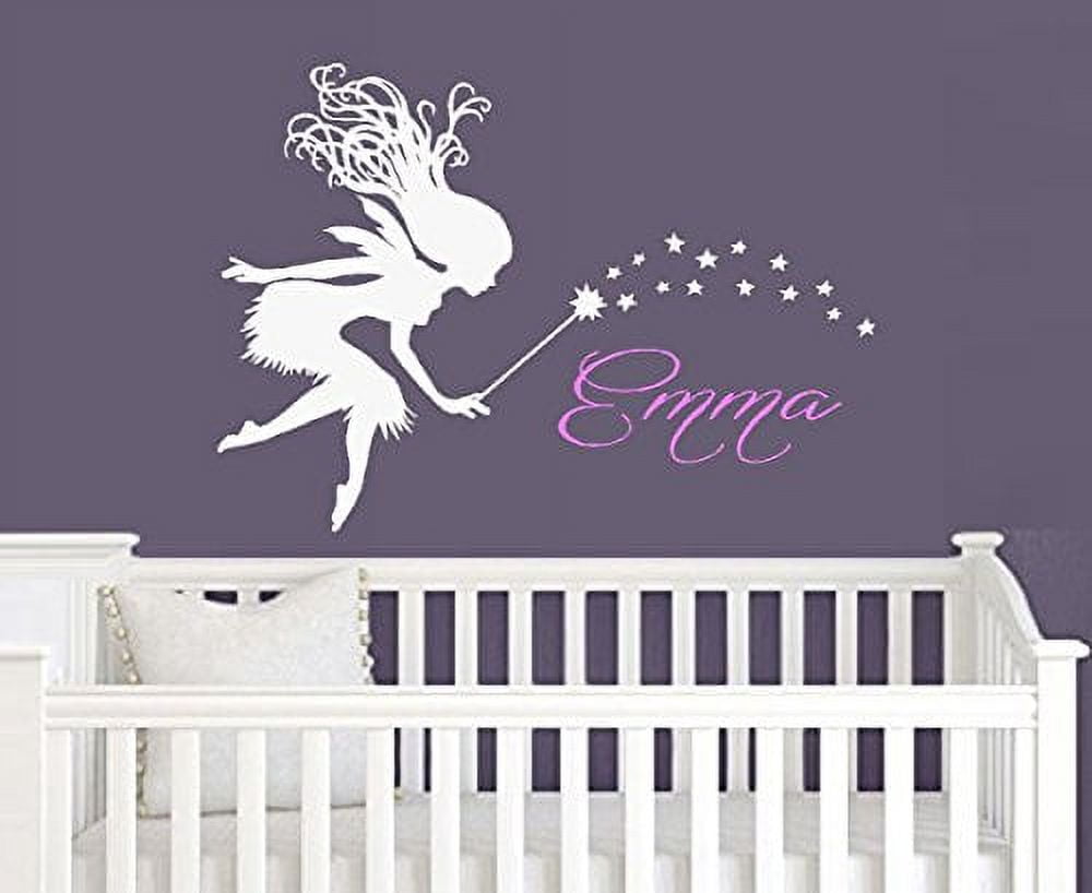 Decal ~ Fairy with Custom (NAME) Children's Wall Decor ~ Two colors 20 ...