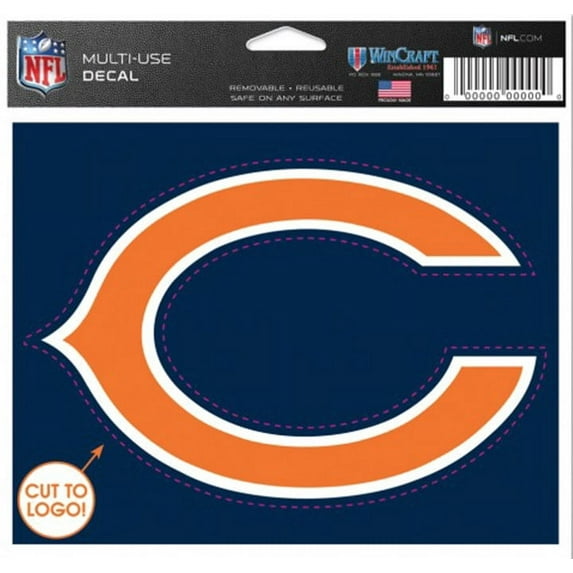 Decal For The Chicago Football Team | Football Sticker Decoration | Great Addition To Your All Star Paperz Football Trading Card Album