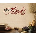thumbnail image 1 of Decal ~ Give Thanks ~ Kitchen Wall Decal 13" x 32" (Burgundy/Black), 1 of 2