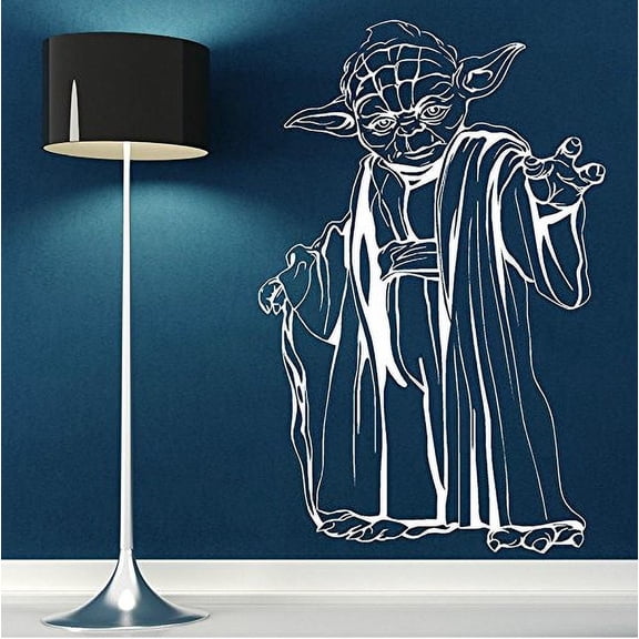 Decal ~ Great Master Yoda ~ Star Wars Theme ~ Wall or Window Decal 20" x 30"