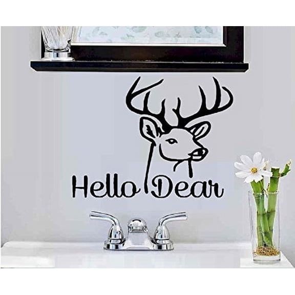 Decal ~ HELLO DEAR ~ WALL DECAL, 7" X 9"
