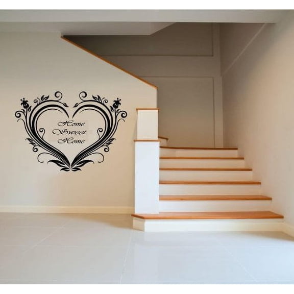 Decal ~ HOME SWEET HOME HEART ~ WALL DECAL, HOME DECOR 12" X 16"