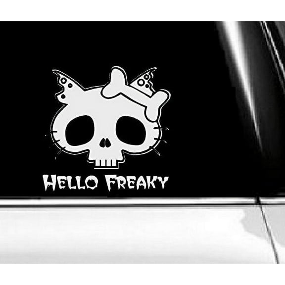 Decal ~ Hello Freaky ~ WALL, or Window Decal 7" x 7"