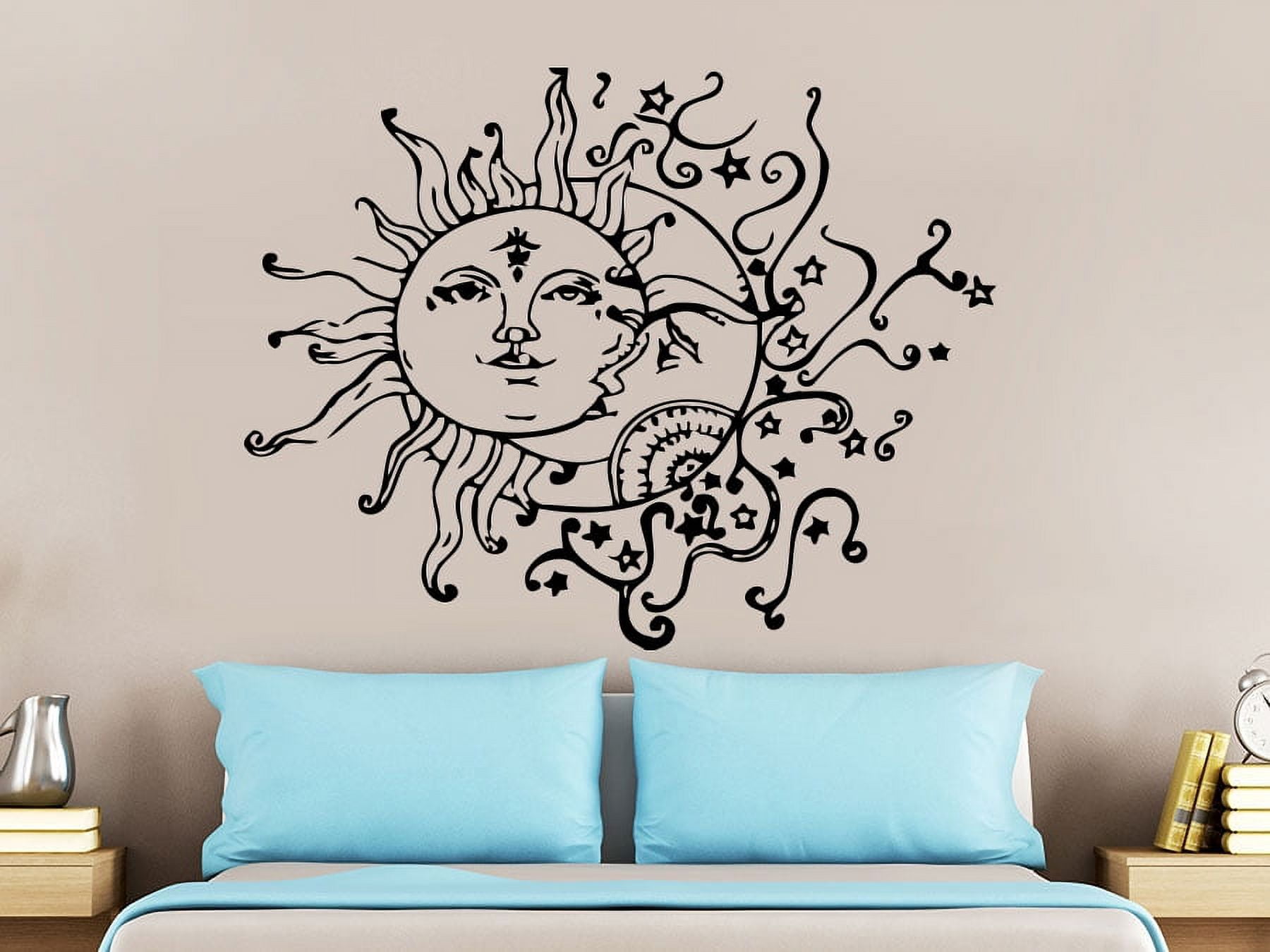 Decal House Ethnic Sun Moon Crescent Stars Wall Decal and Sticker ...