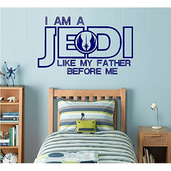 Decal ~ I am a JEDI like my father before me #3: Children, Star Wars Inspirational Wall or window decal 17" x 28"