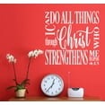 thumbnail image 1 of Decal ~ I can do ALL things through Christ #2: Philippians 4:13 ~ Wall or Window Decal (White, 13" x 13"), 1 of 3