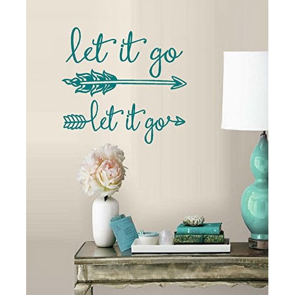 Decal ~ Let it Go, Let it Go. with arrows: Wall Decal 13" x 14"