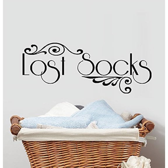 Decal ~ Lost Socks ~ Wall or Window Decal 9" x 23"