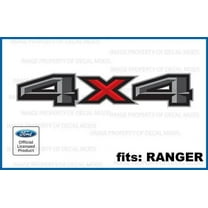 Decal Mods Sport Red & Black Decals Stickers for Ford Ranger XLT  (2019-2020) - FR (set of 2) Officially Licensed