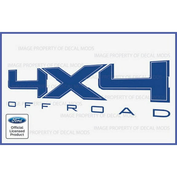 Decal Mods 4x4 Off Road Dark Blue Decals Stickers - CDB for Ford F150 (2009-2014) [set of 2]