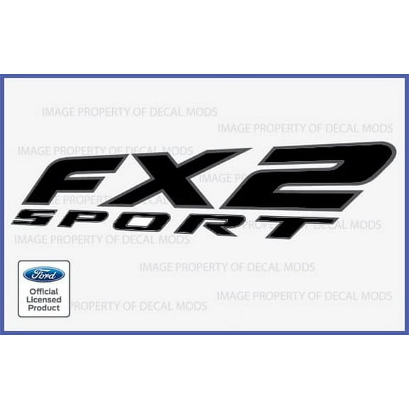 Decal Mods FX2 Sport Decals Truck Stickers for Ford F150 BLACK BLACKOUT - FBLK (1997 - 2008) (set of 2)