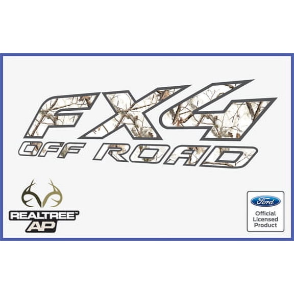 Decal Mods FX4 Off Road Decals Stickers Compatible with Ford F250 F350 F450 (1997-2010) Super Duty Pattern: RealTree AP Snow - APS
