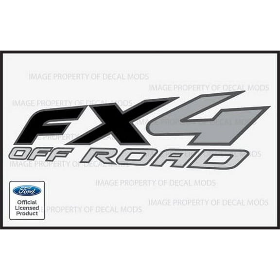 Decal Mods FX4 Off Road Decals Stickers for Ford F250 F350 F450 BLACK - FB (1997-2010) Super Duty | FH2X3