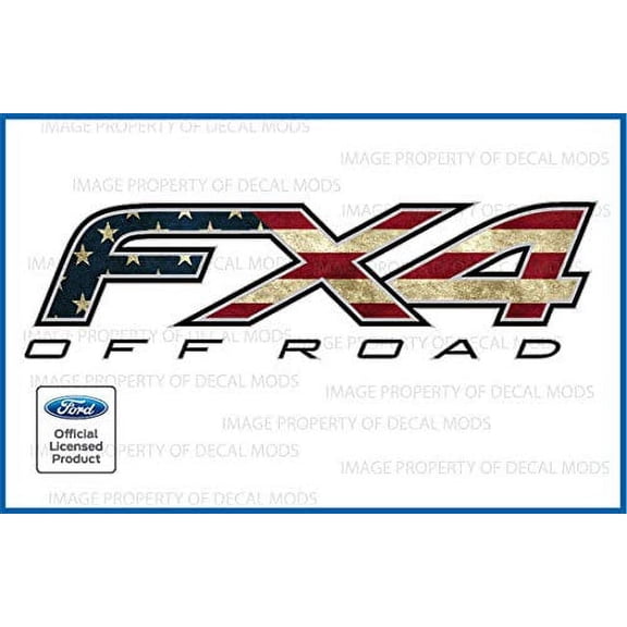 Decal Mods FX4 Off Road Decals Truck Stickers for Ford F250 F350 F450 AMERICAN FLAG (2012 - 2016) - FWFLAG (set of 2)