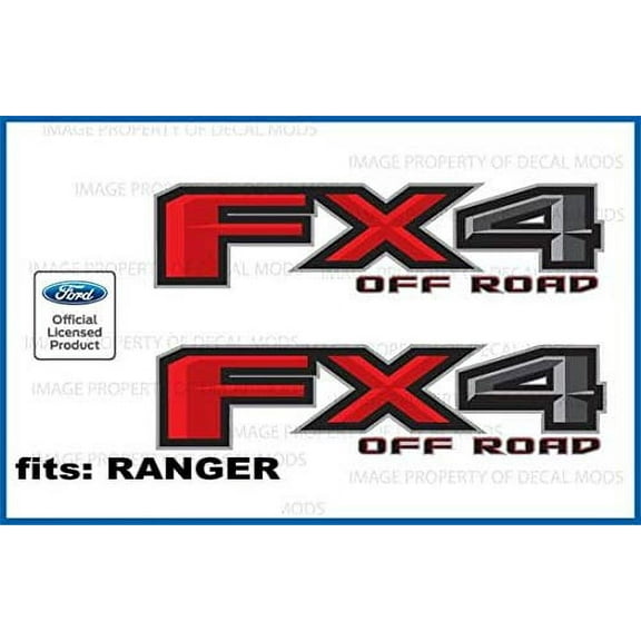 Decal Mods FX4 Offroad Decals Stickers for Ford Ranger (2019-2020) - FPP (set of 2) Officially Licensed | FH5D0