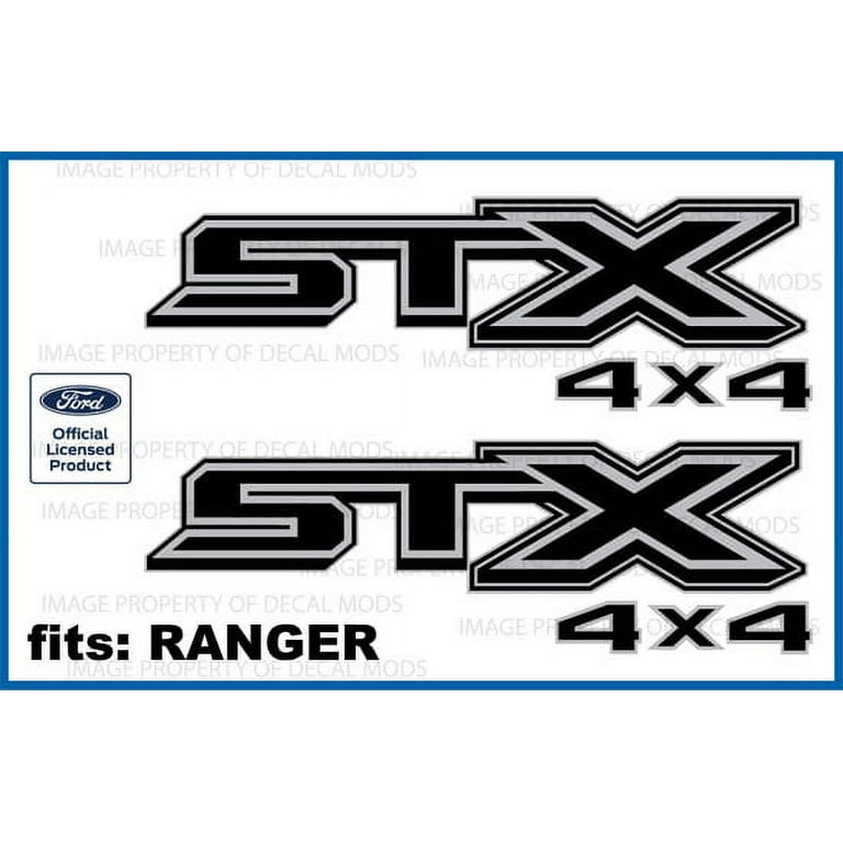 Decal Mods STX 4X4 Blackout Decals Stickers for Ford Ranger (2019-2020) -  FBLK (set of 2) Officially Licensed 