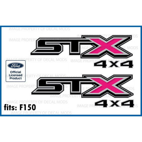 Decal Mods STX 4X4 Decals Stickers for Ford F150 (2015-2020) (set of 2) Officially Licensed (Hot Pink) - FHP