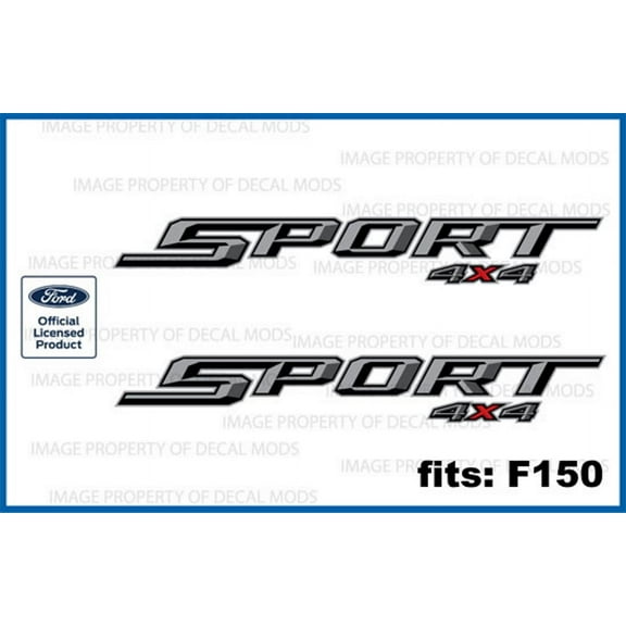 Decal Mods Sport 4x4 Decals Stickers for Ford F150 XLT (2015-2022) - F (set of 2) Officially Licensed | FH1B3