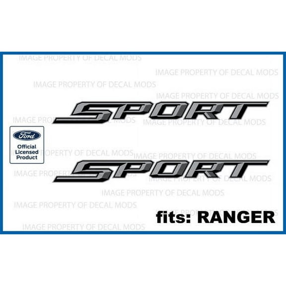 Decal Mods Sport Decals Stickers for Ford Ranger XLT (2019-2020) - F (set of 2) Officially Licensed | FH1B1