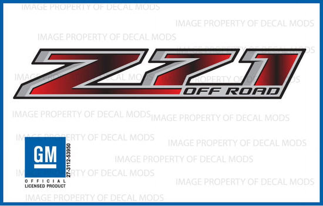 Decal Mods Z71 Off Road decals stickers Gradient fits Chevy Silverado ...