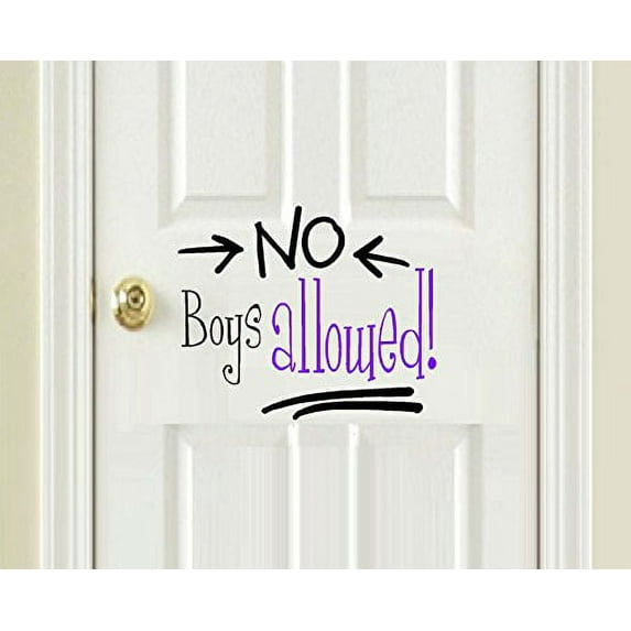 Decal ~ No BOYs Allowed, or No GIRLs Allowed: Wall or Door Decal, Children, 12" x 14" (No Boys Allowed)