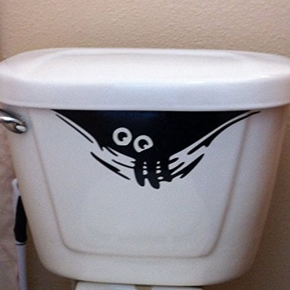 Decal ~ PEEKING MONSTER: QTY 2 ~ WALL DECAL, OR AUTO DECAL 6" X 15" Each