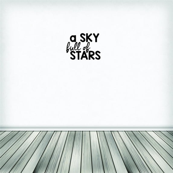 Decal - Peel & Stick Wall Sticker A Sky Full Of Stars Text Lettering Inspirational Life QuoteHome Decor Picture Art 16 x 24 Inches
