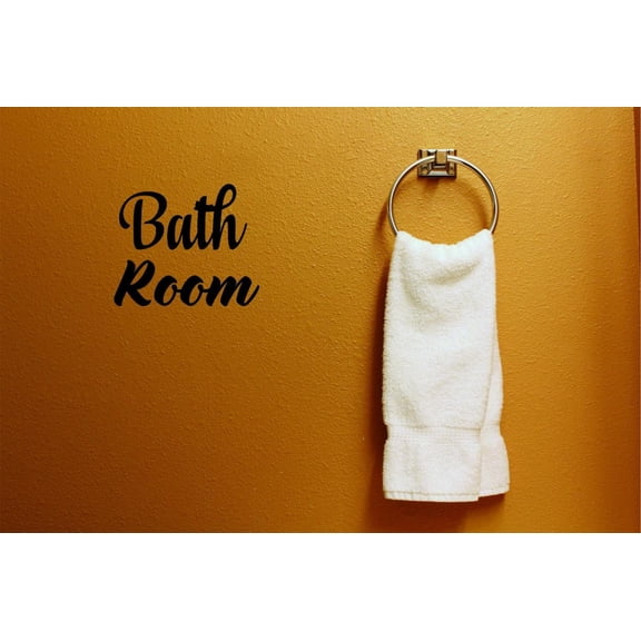 Decal - Peel & Stick Wall Sticker : Bath Room Text Lettering Quote Home Decor Picture Art 20x20 Inches