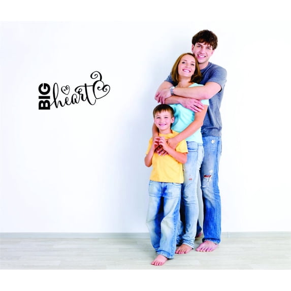 Decal - Peel & Stick Wall Sticker : Big Heart Daycare Preschool School Kids Playroom Boy Girl Home Decor Picture Art 16x40 Inches