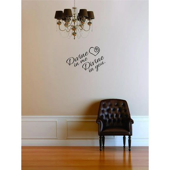Decal - Peel & Stick Wall Sticker : Divine In Me Divine In You. Home Decor Picture Art 20x40 Inches
